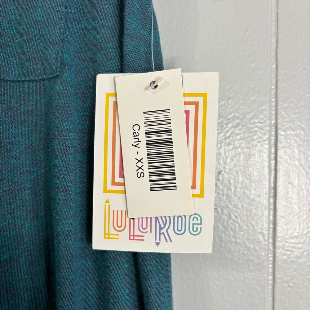 Wicked Cute LuLaRoe Teal/Black Dress | XXSMALL | BNWT | Prefect For Any Occasion - Picture 4 of 5